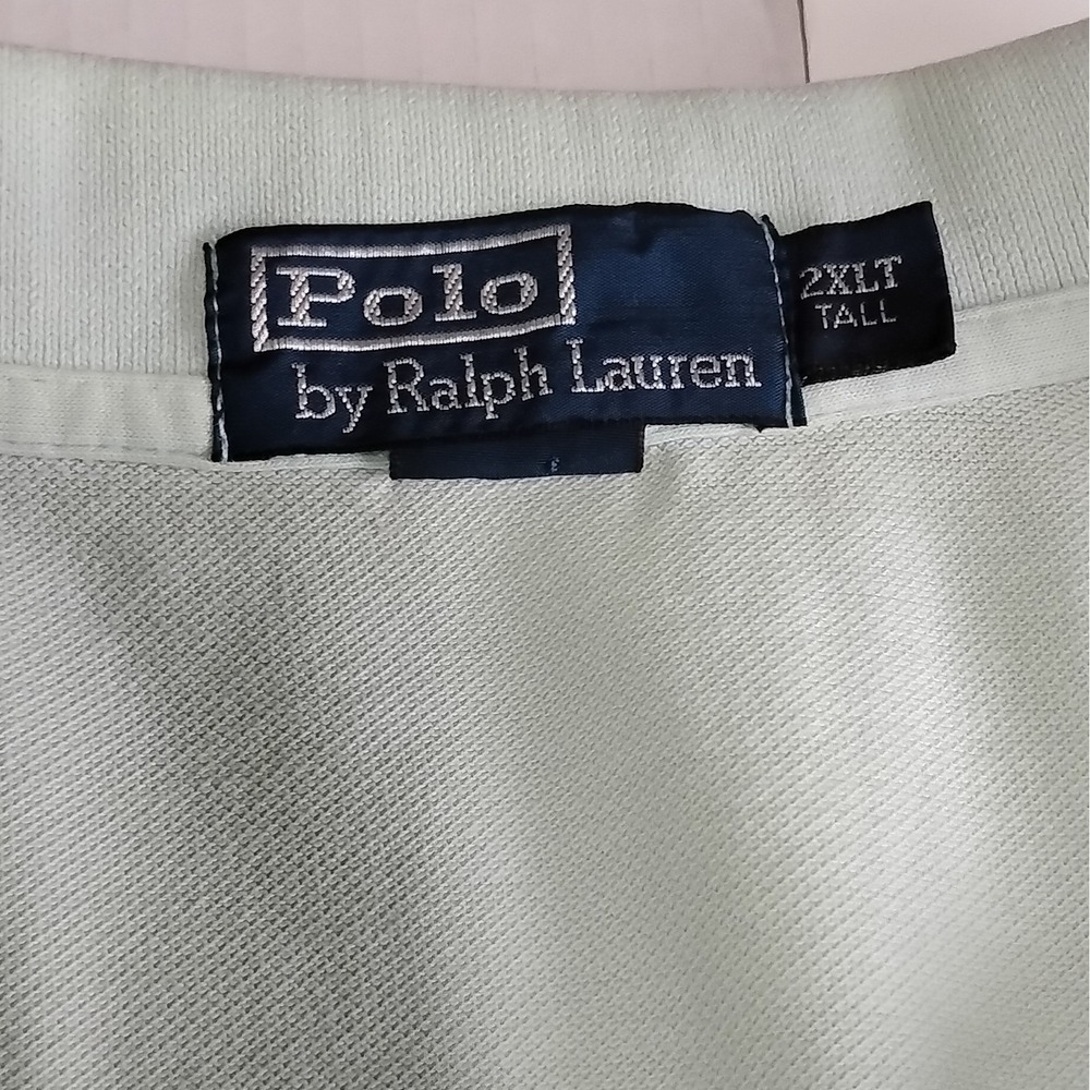 ViTG Polo Ralph Lauren Polo Shirt Green Solid Knit Short Sleeve 2XLT Big & Tall